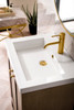 Chianti 20" Single Vanity Cabinet, Whitewashed Walnut W/ White Glossy Composite Countertop