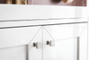 Chianti 24" Single Vanity Cabinet, Glossy White, Brushed Nickel, W/ White Glossy Composite Countertop