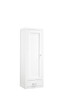 Addison 12" Depth Petite Tower Hutch - Left, Glossy White