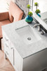 Addison 30" Single Vanity Cabinet, Glossy White, W/ 3 Cm Eternal Jasmine Pearl Quartz Top