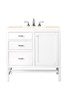 Addison 36" Single Vanity Cabinet, Glossy White, W/ 3 Cm Eternal Marfil Top