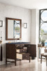 Addison 36" Single Vanity Cabinet, Mid Century Acacia, W/ 3 Cm Charcoal Soapstone Quartz Top
