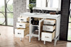 Addison 48" Single Vanity Cabinet, Glossy White, W/ 3 Cm Ethereal Noctis Top