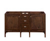 Addison 60" Double Vanity Cabinet, Mid Century Acacia, W/ 3 Cm Grey Expo Quartz Top