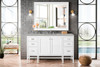 Addison 60" Single Vanity Cabinet , Glossy White, W/ 3 Cm Eternal Serena Top