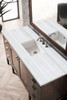 Addison 60" Single Vanity Cabinet , Mid Century Acacia, W/ 3 Cm Arctic Fall Solid Surface Countertop