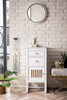 Athens 15" Cabinet W/ Drawers & Door, Glossy White W/ 3 Cm Arctic Fall Solid Surface Top - E645-B15L-GW-3AF