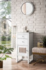 Athens 15" Cabinet W/ Drawers & Door, Glossy White W/ 3 Cm Arctic Fall Solid Surface Top - E645-B15L-GW-3AF