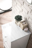 Athens 15" Cabinet W/ Drawers & Door, Glossy White W/ 3 Cm Arctic Fall Solid Surface Top - E645-B15L-GW-3AF
