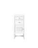 Athens 15" Cabinet W/ Drawers & Door, Glossy White W/ 3 Cm Classic White Quartz Top - E645-B15L-GW-3CLW
