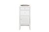 Athens 15" Cabinet W/ Drawers & Door, Glossy White - E645-B15R-GW