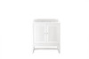 Athens 30" Single Vanity Cabinet, Glossy White