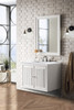 Athens 30" Single Vanity Cabinet, Glossy White, W/ 3 Cm Arctic Fall Solid Surface Countertop