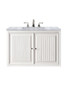 Athens 30" Single Vanity Cabinet, Glossy White, W/ 3 Cm Carrara White Top