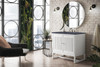Athens 36" Single Vanity Cabinet, Glossy White, W/ 3 Cm Charcoal Soapstone Quartz Top