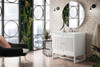 Athens 36" Single Vanity Cabinet, Glossy White, W/ 3 Cm Ethereal Noctis Top