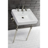 Fauceture EV2018W38 Concord 20" Console Sink Basin (8-Inch, 3-Hole), White
