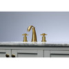 Kingston Brass KS2967DX 8 in. Widespread Bathroom Faucet, Brushed Brass