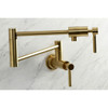 Kingston Brass KS4107DL Concord Wall Mount Pot Filler, Brushed Brass