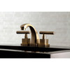 Kingston Brass KS4943CQL Claremont 8 in. Widespread Bathroom Faucet, Antique Brass