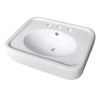 Kingston Brass VPB2268B Robert 26-Inch Ceramic Console Sink Top, White
