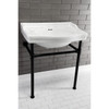 Fauceture VPB3308B Victorian 30" Ceramic Console Sink Basin, White