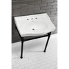 Fauceture VPB3308B Victorian 30" Ceramic Console Sink Basin, White