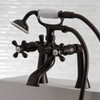 Kingston Brass KS268ORB Kingston Clawfoot Tub Faucet with Hand Shower, Oil Rubbed Bronze