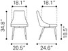Piccolo Dining Chair (set Of 2) Pink