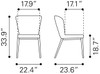 Tolivere Dining Chair (set Of 2) Pink