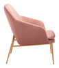 Debonair Arm Chair Pink & Gold