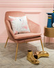 Debonair Arm Chair Pink & Gold