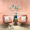 Debonair Arm Chair Pink & Gold