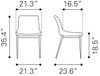 Magnus Dining Chair (set Of 2) Gray & Walnut