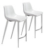Magnus Counter Chair (set Of 2) White & Silver