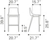 Magnus Counter Chair (set Of 2) Gray & Walnut