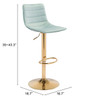 Prima Bar Chair Light Green & Gold