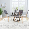 Chloe Dining Chair (set Of 2) Gray & Gold