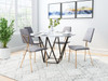 Chloe Dining Chair (set Of 2) Gray & Gold