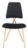 Chloe Dining Chair (set Of 2) Black & Gold