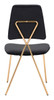 Chloe Dining Chair (set Of 2) Black & Gold