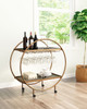 Arc Bar Cart Gold & Black