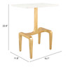 Clement Marble Side Table White & Gold