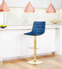 Prima Bar Chair Dark Blue & Gold