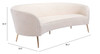 Luna Sofa White & Gold