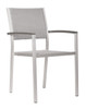 Metropolitan Arm Chair (set Of 2) Brushed Aluminum