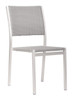 Metropolitan Armless Chair (set Of 2) Brushed Aluminum