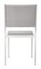 Metropolitan Armless Chair (set Of 2) Brushed Aluminum