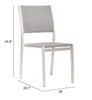 Metropolitan Armless Chair (set Of 2) Brushed Aluminum