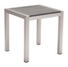 Cosmopolitan Side Table Brushed Aluminum